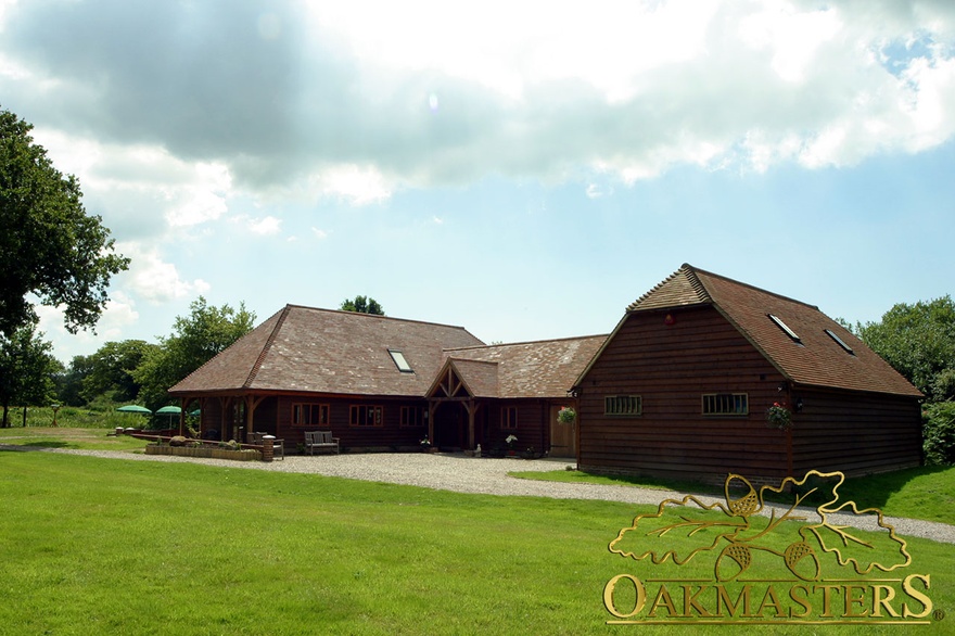 Oak featheredge clad and oak-frame leisure complex