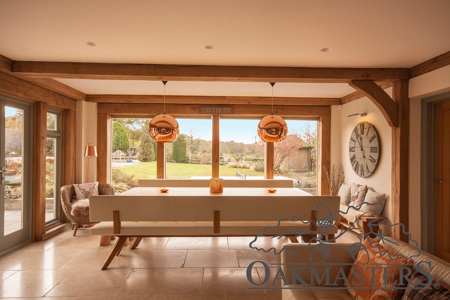 We love the symmetry of this oak extension