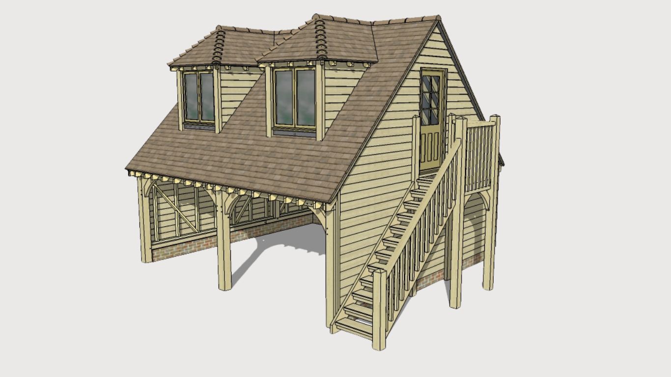 our range of oak framed garage designs, offering versatility and style. Find your perfect timber framed garage solution today.