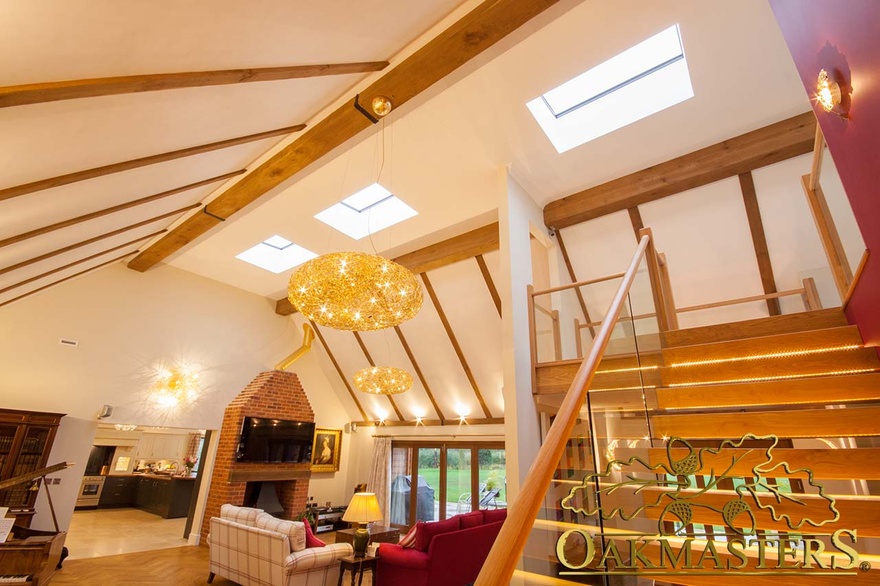 Oak coverings for unsightly steel beams