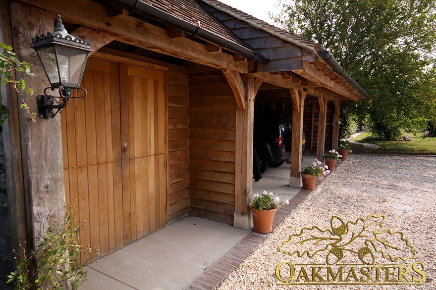 Solid oak double door on a lockable store room