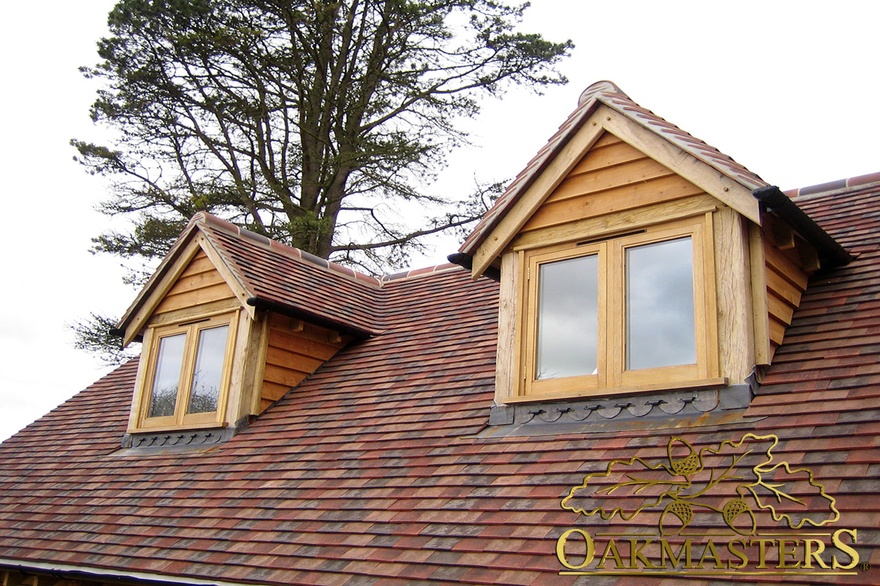 Detail of oak dormers