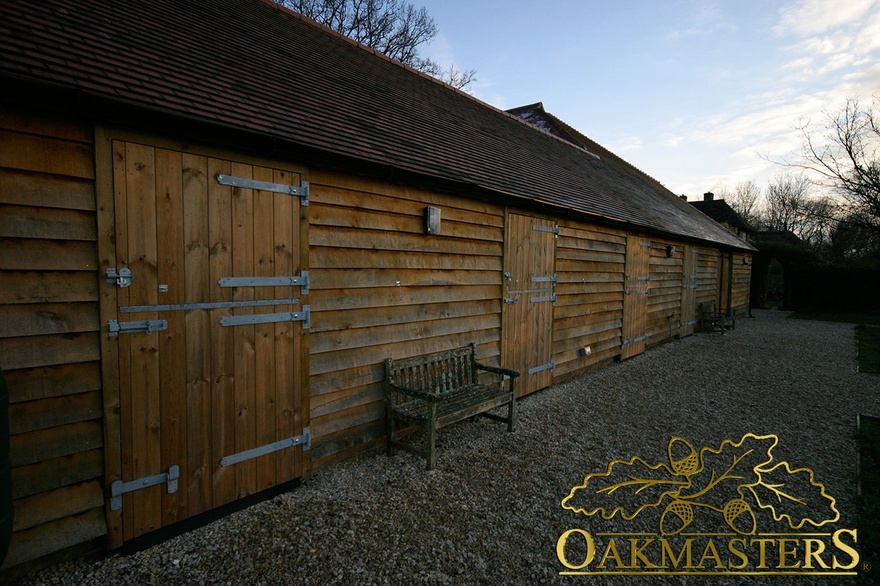 Detail of oak stable doors