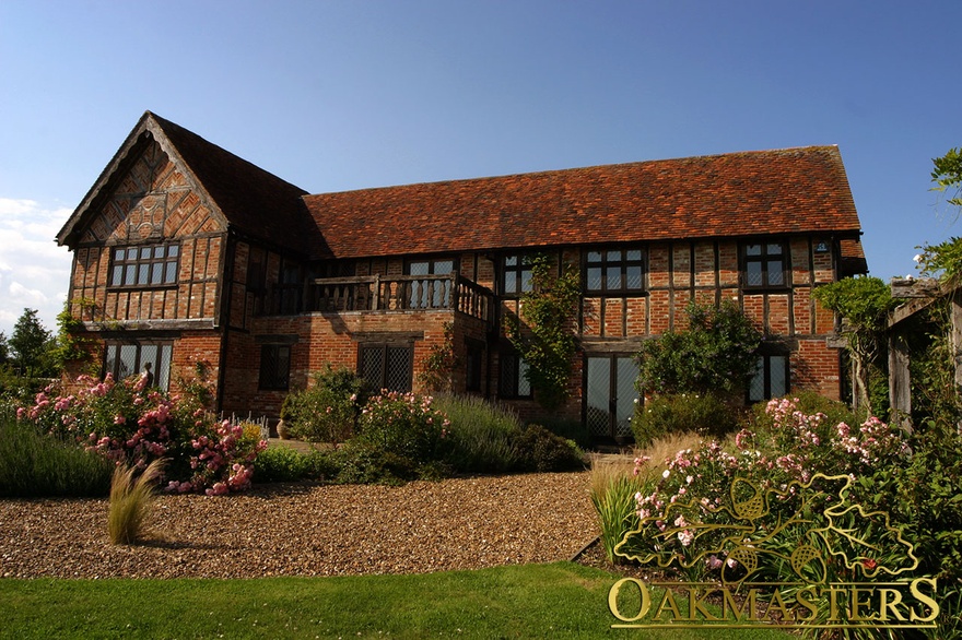 Brick and reclaimed oak residence