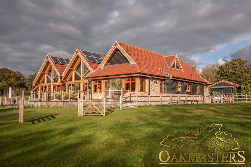 Side view of exterior of single storey country home 