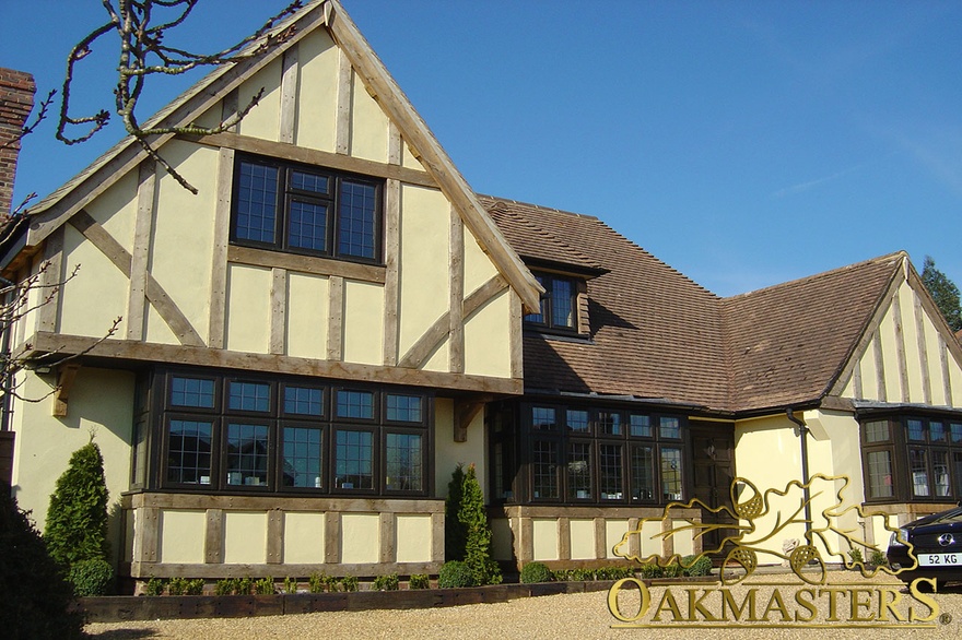 External oak cladding gradually weathers to silvery grey colour