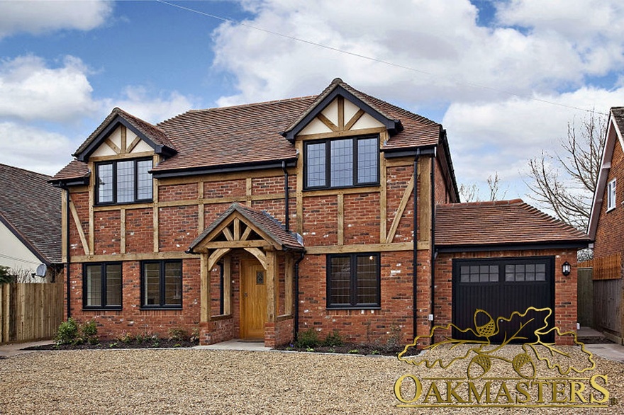 Oak cladding can be applied directly onto brick walls