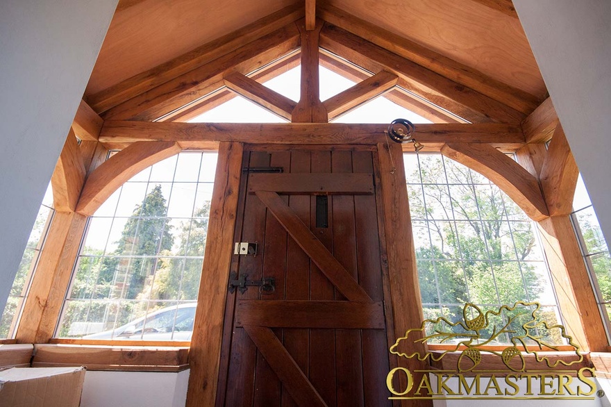 Enclosed oak porch with glazing