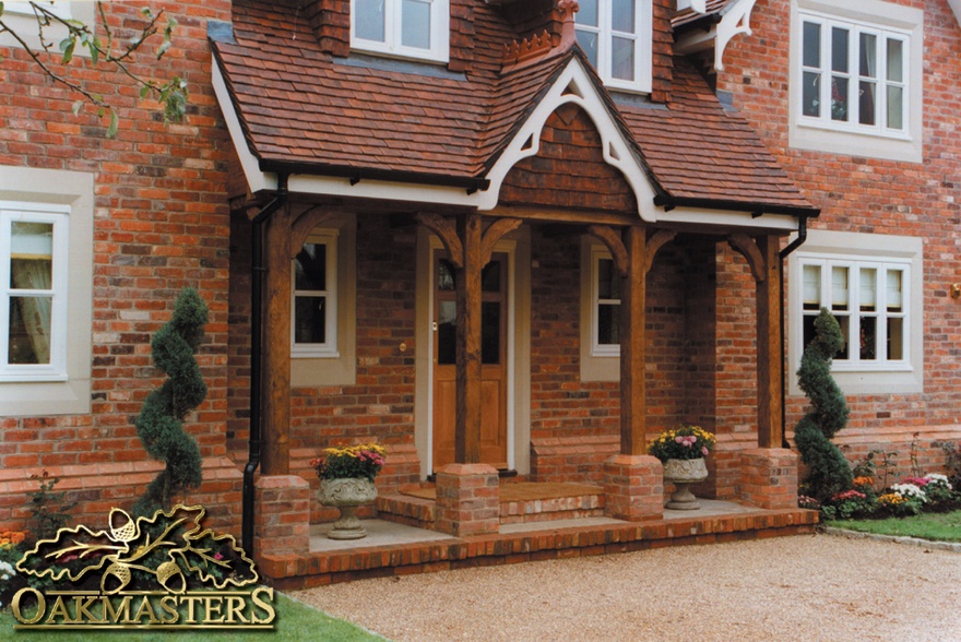 Wide timber porch