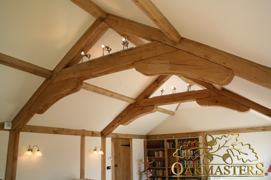 Smaller raised tie truss in garden room