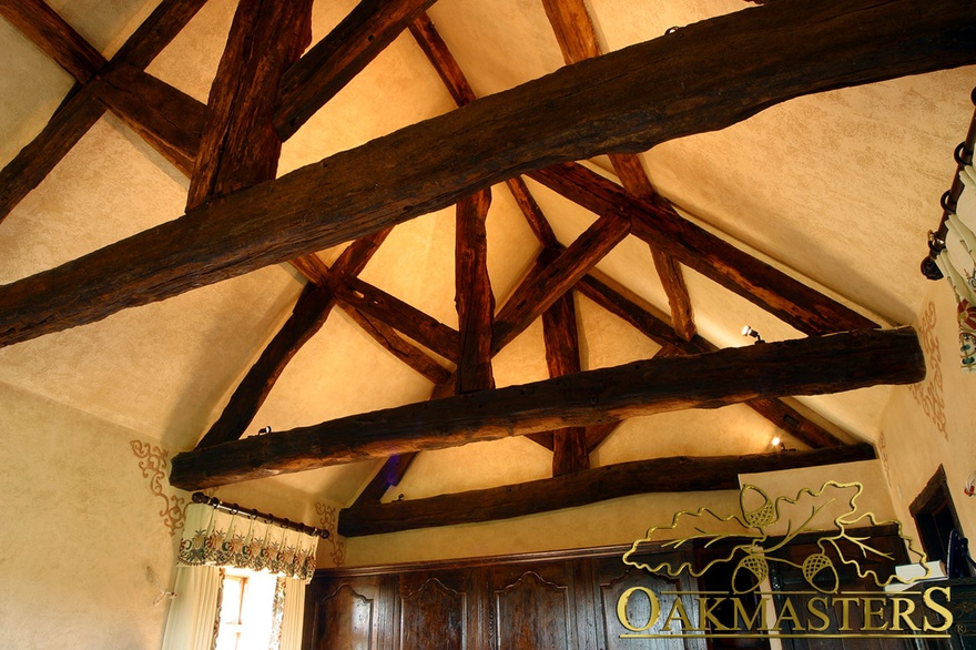 Traditional king post trusses