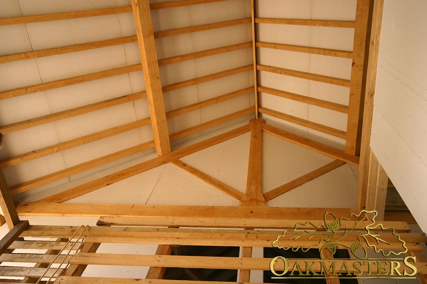 High open ceiling with visible rafters