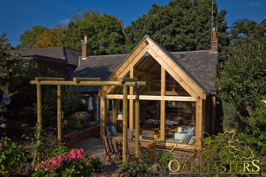 Large glazed gable on spectacular garden room