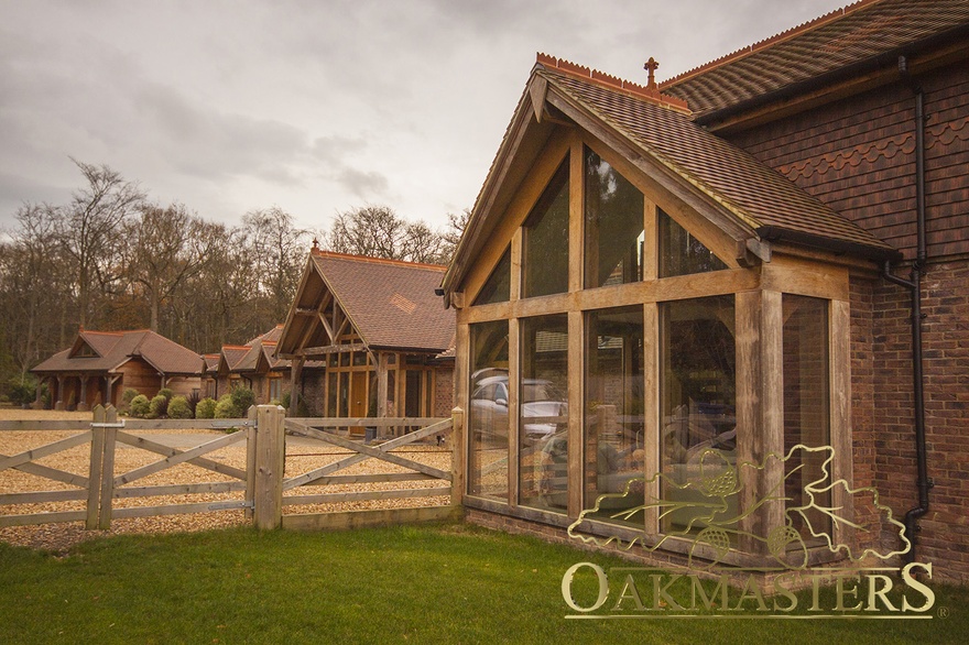 Side of the property features a triple aspect glazed gable