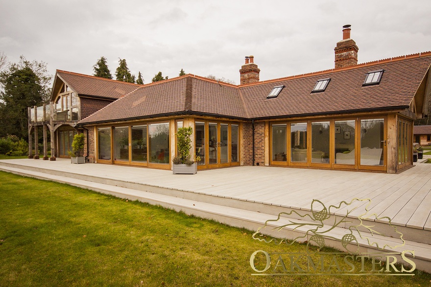 At the back, glazing offers stunning views across the countryside