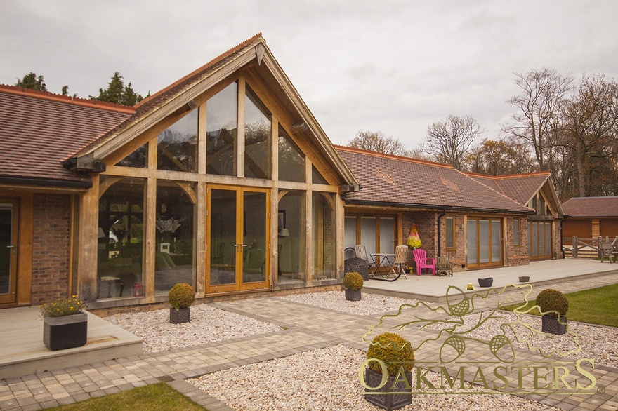 Rear view of the main entrance hall's glazed gable