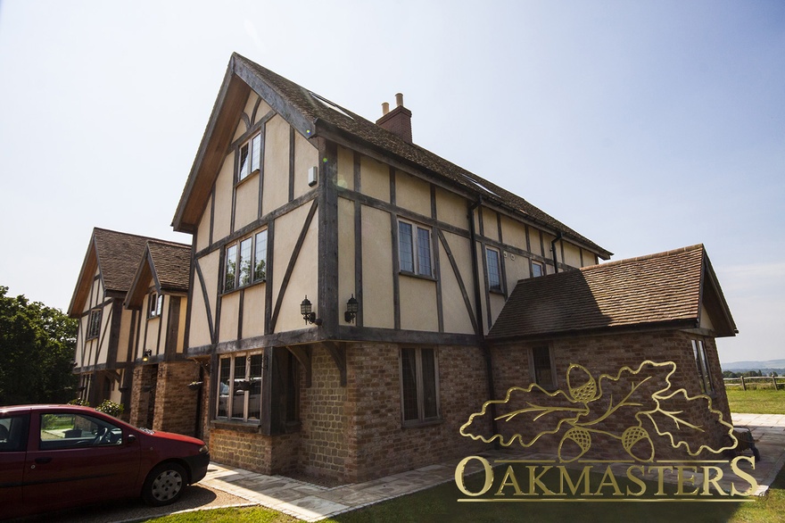 Right wing of the house with external oak details