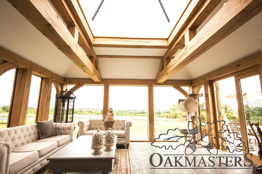 Roof lanterns allow natural light to come through the flat roof